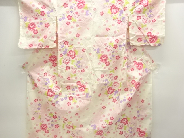 JAPANESE KIMONO / YUKATA / COTTON / FLOWER & cJAPANESE KIMONO / HOMONGI /